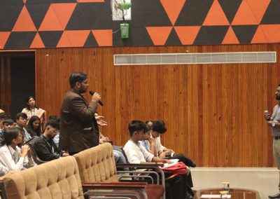 Rev. Fr. Georgish Britto, Director of Nav Jeevan Kendra, answered queries from students during the awareness programme on “Addiction: Impacts & Treatment.